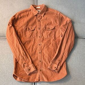 J. Crew Men's Rust Corduroy CPO Button-Down Shirt